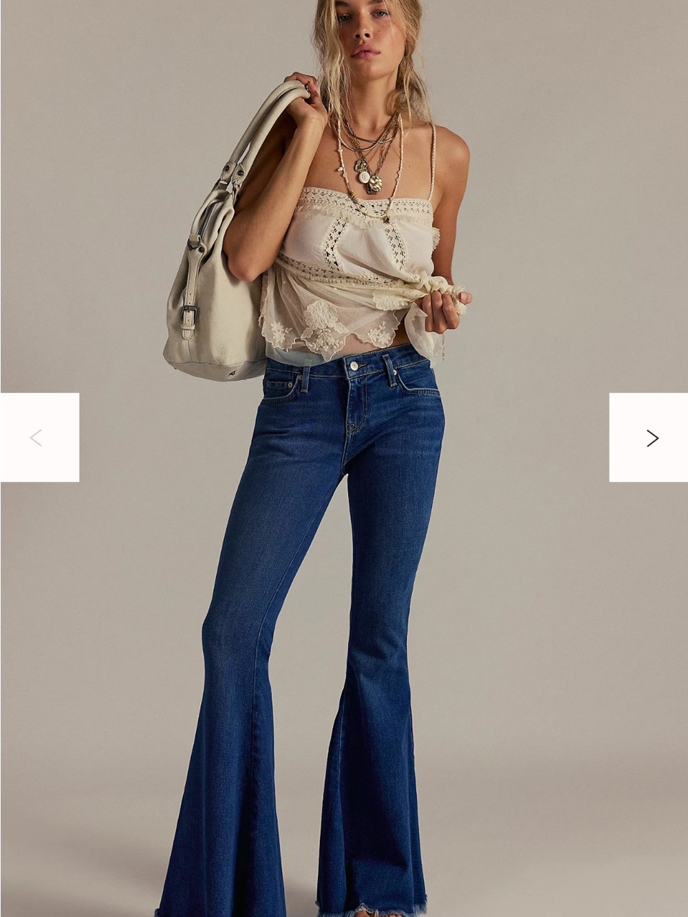 NWT Free People We The Free Emre Low Rise Bell Bottom Flare Jeans Blue Size 26
